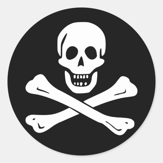 Jolly Roger Pirate Flag Sticker (Front)