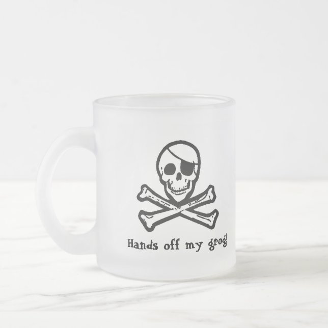 Jolly Roger Pirate Grog Frosted Mug (Left)