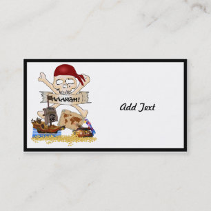 Jolly Roger, Pirate Ship & Pirate's Chest Business Card