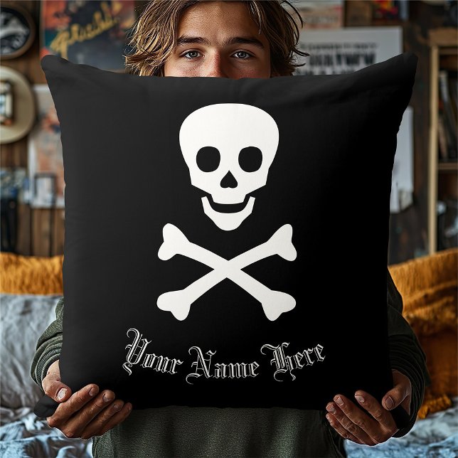 Jolly Roger Pirate Skull and Crossbones Cushion (Creator Uploaded)