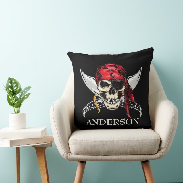 JOLLY ROGER pirate skull crossbones Cushion (Chair)