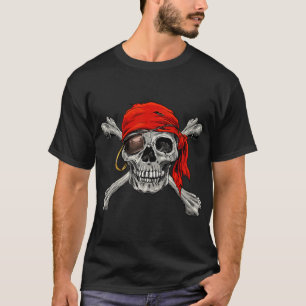 Jolly Roger Pirate Skull Crossbones Halloween Cost T-Shirt