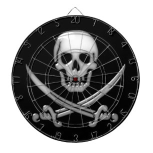 Jolly Roger Pirate Skull Dartboard