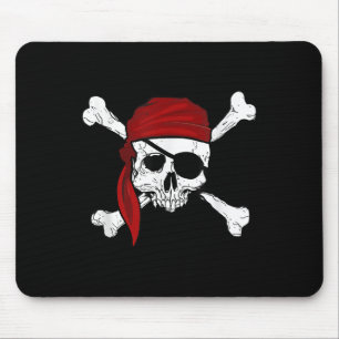 Jolly Roger Pirate Tee Fun Pirates Skull And Cross Mouse Mat