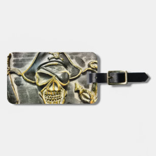 Jolly Roger Pirate Treasure Chest Luggage Tag