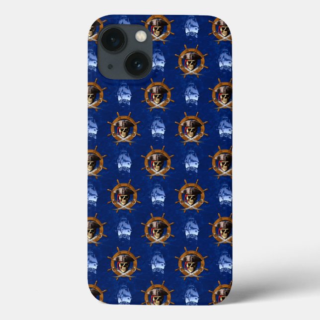 Jolly Roger Pirate Wheel Case-Mate iPhone Case (Back)