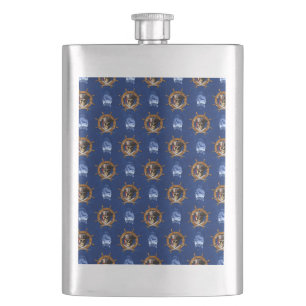 Jolly Roger Pirate Wheel Hip Flask