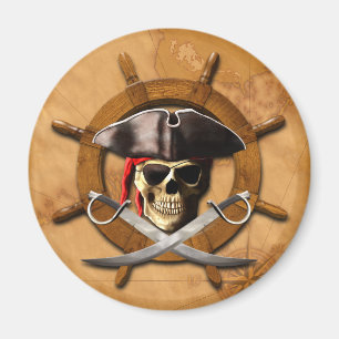 Jolly Roger Pirate Wheel Magnet