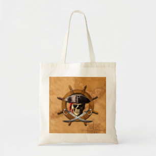 Jolly Roger Pirate Wheel Tote Bag