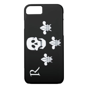 JOLLY ROGER SKULL AND THREE LILIES FLAG MONOGRAM Case-Mate iPhone CASE