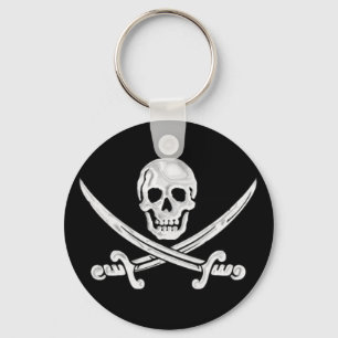 Jolly Roger Skull Key Ring