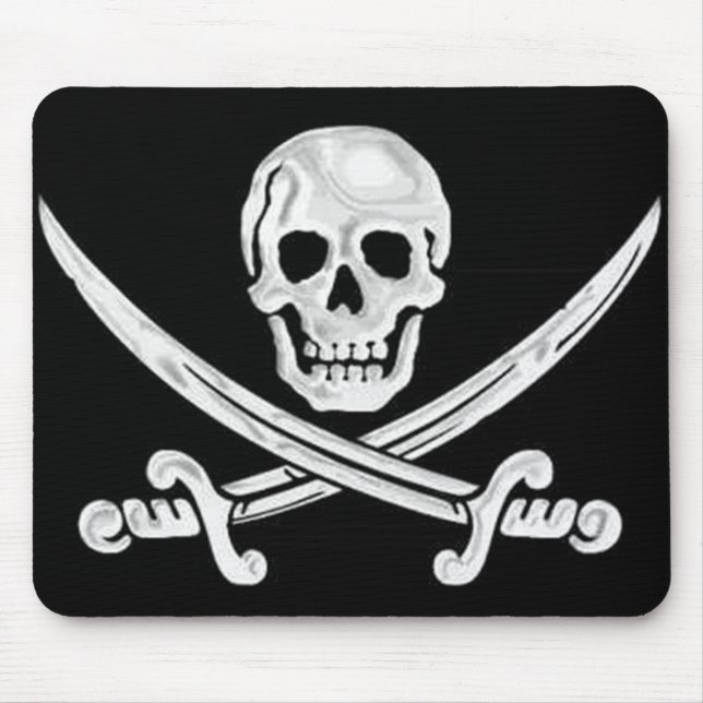 Jolly Roger Skull Mouse Mat (Front)