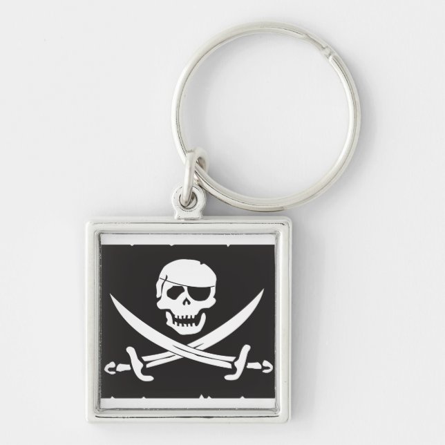 Jolly Roger Skull & Sword keychain (Front)