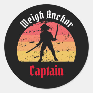 Jolly Roger Sunset Classic Round Sticker