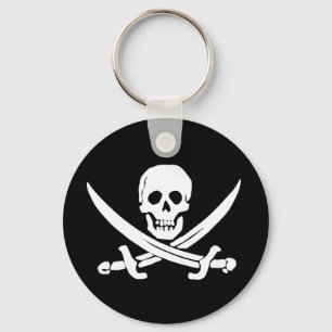 Jolly Roger Sword Pirate Keychain