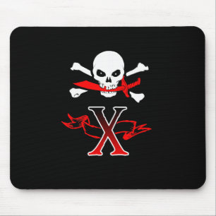 Jolly Roger X Monogram Initial Mouse Mat