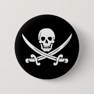 Jolly Rogers Pirate 6 Cm Round Badge