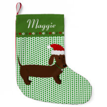 Jolly Santa Brown Dachshund Personalised