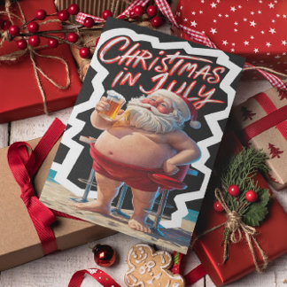 Jolly Santa Cheers With a Beer Postcard