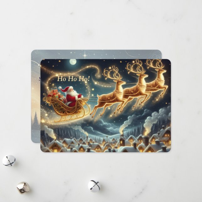 Jolly Santa Christmas Card   (Front/Back In Situ)