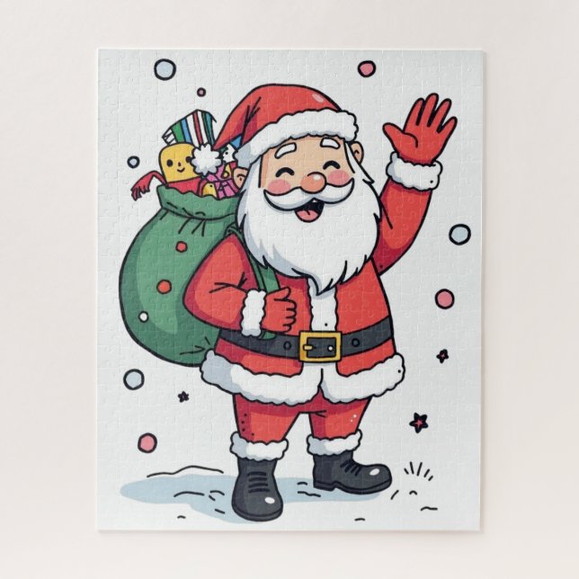 Jolly Santa Christmas Puzzle – Festive Holiday Fun (Vertical)