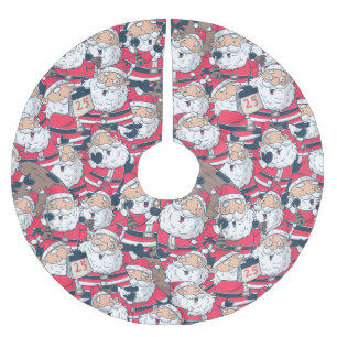 Jolly Santa Claus  Brushed Polyester Tree Skirt