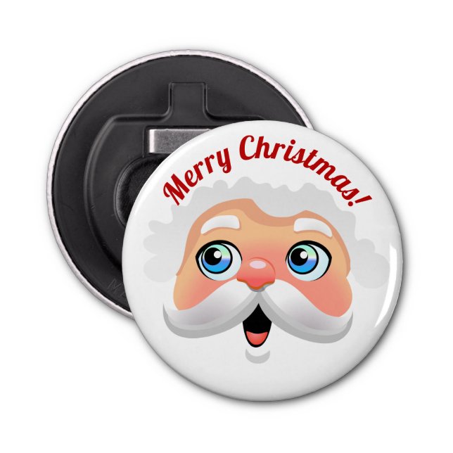 Jolly Santa Claus Cartoon Bottle Opener (Front)