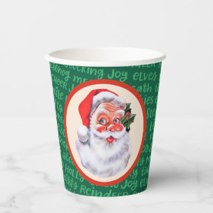 Jolly Santa Claus Christmas Party Paper Cups