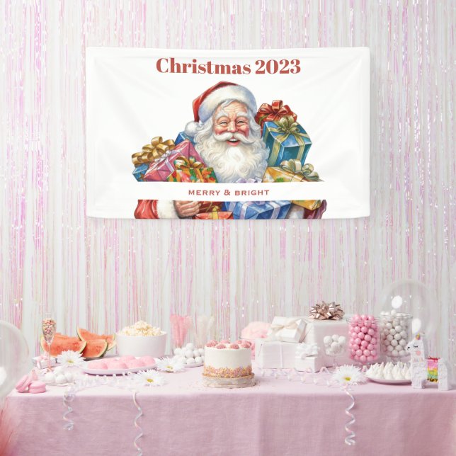Jolly Santa Claus Classic Christmas Banner (Party)