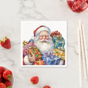 Jolly Santa Claus Classic Christmas Napkin