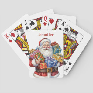Jolly Santa Claus Classic Christmas Playing Cards