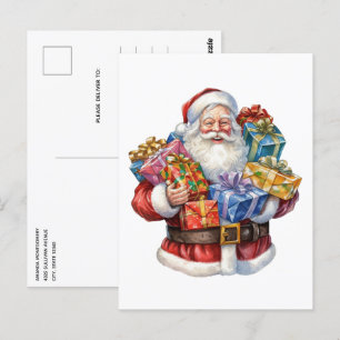 Jolly Santa Claus Classic Christmas Postcard