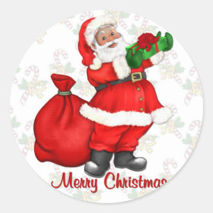 Jolly Santa Claus Classic Round Sticker