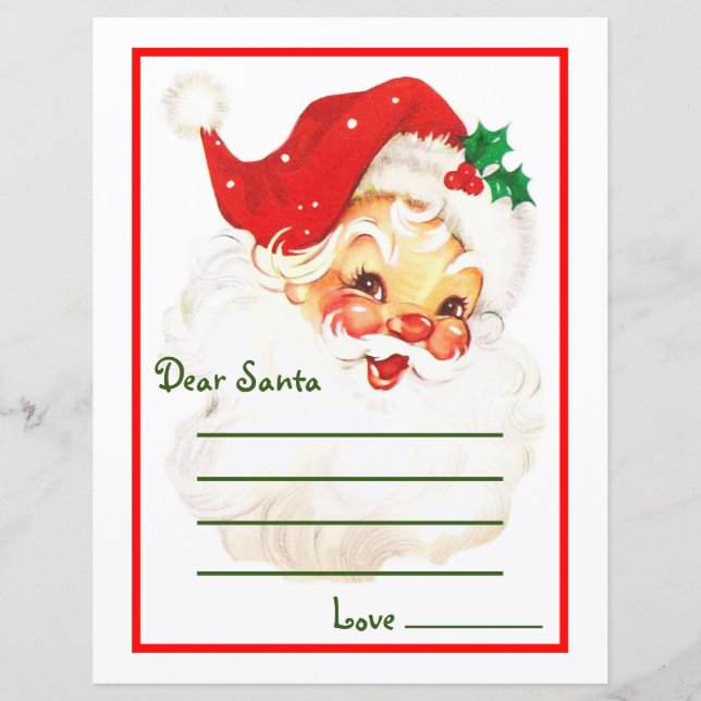 Jolly Santa Claus Dear Santa Letter (Front)