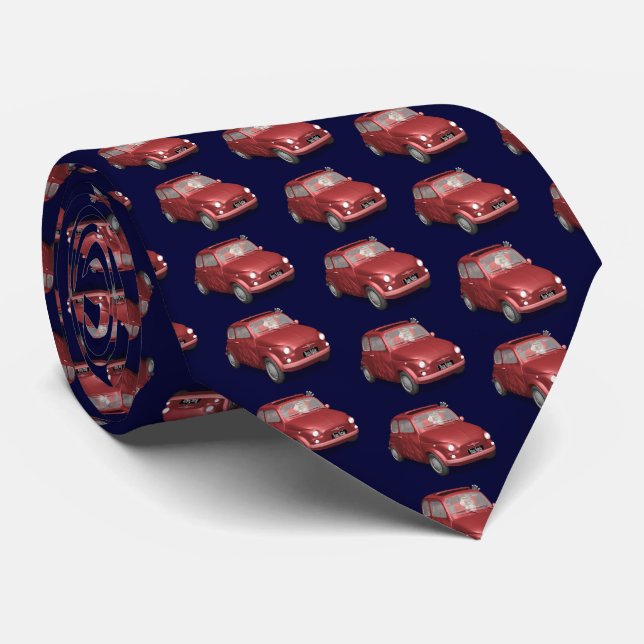 Jolly Santa Claus Fiat 500 Driver Tie (Rolled)
