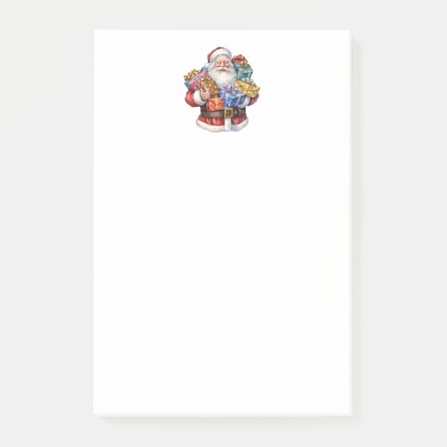 Jolly Santa Claus In Traditional Red Suit Post-it Notes (Front)