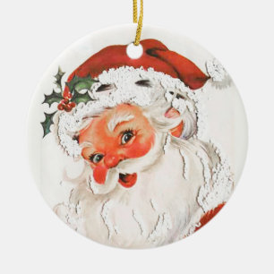 Jolly Santa Claus Vintage Ornament