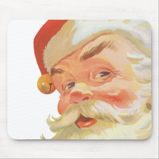 Jolly Santa Claus with a Secret, Vintage Christmas Mouse Mat