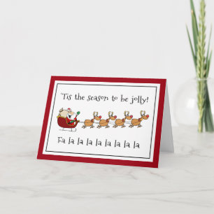 Jolly Santa Fun Christmas Holiday Greeting