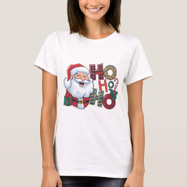 Jolly Santa Ho Ho Ho T-Shirt (Front)