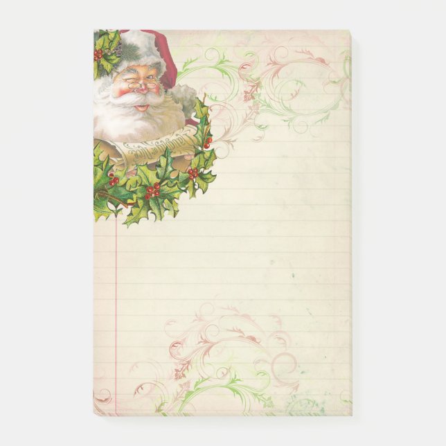 Jolly Santa Note Sticky Note Paper Pad (Front)