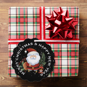 JOLLY SANTA , PERSONALIZED CHRISTMAS TREE DECORATION CARD