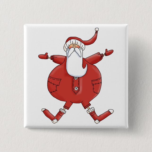 Jolly Santa T-shirts and Gifts 15 Cm Square Badge (Front)