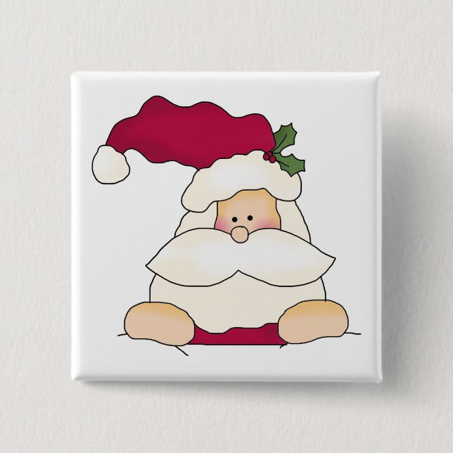 Jolly Santa Tshirts and Gifts 15 Cm Square Badge (Front)