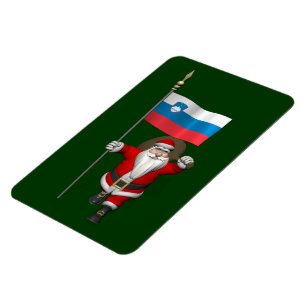 Jolly Santa Visiting Slovenia Magnet