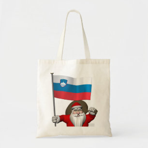 Jolly Santa Visiting Slovenia Tote Bag