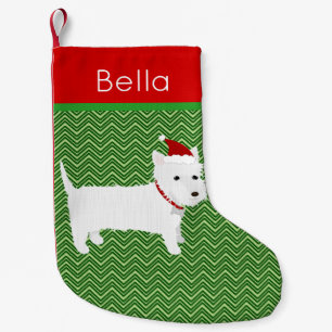 Jolly Santa West Highland Terrier Small Christmas Stocking