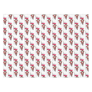 Jolly Santa With Flag Of Poland Tablecloth