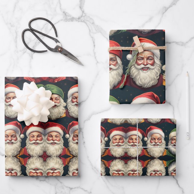 Jolly Santa wrapping paper (Front)