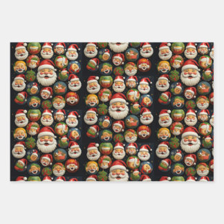 Jolly Santa's wrapping paper